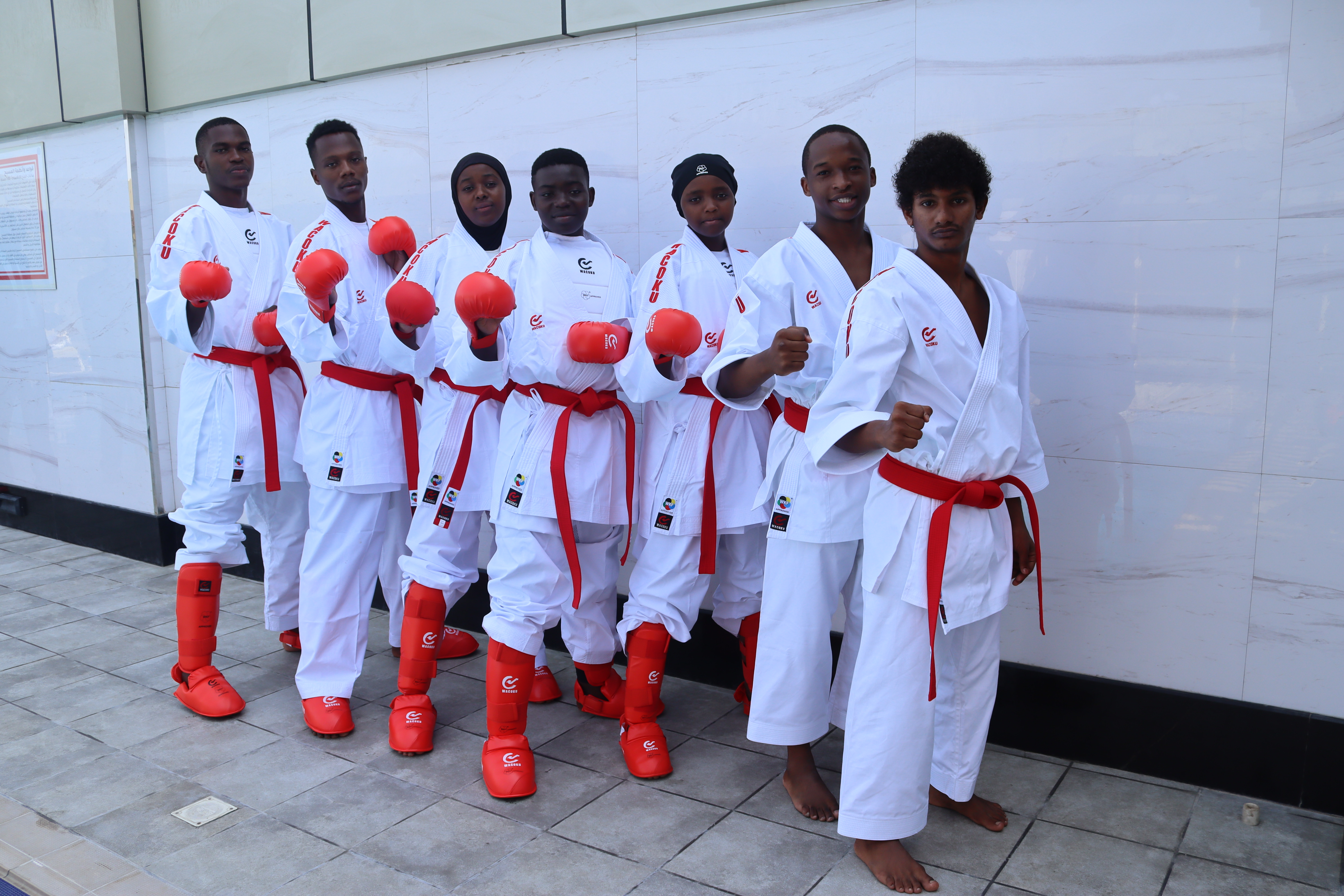 Karate training session